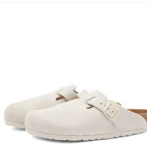 Birkenstock Boston Clog in Antique White Narrow fit